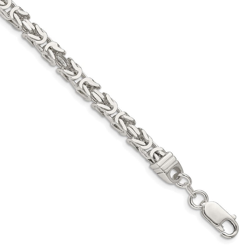 Sterlingsilber 4.25mm Byzantiner Gliederarmband