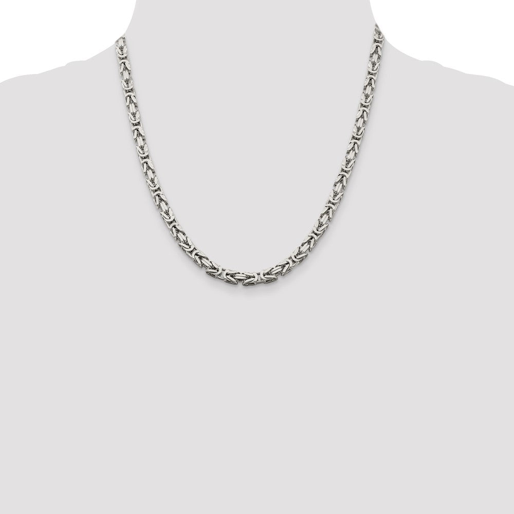 Sterlingsilber 5mm Byzantiner Halskette