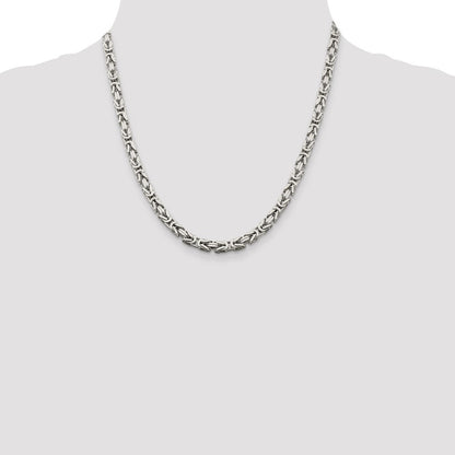 Sterlingsilber 5mm Byzantiner Halskette