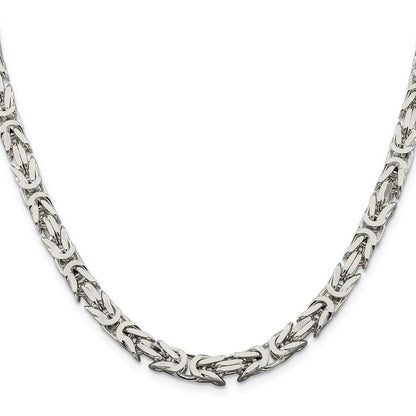Sterlingsilber 6mm Byzantiner Halskette