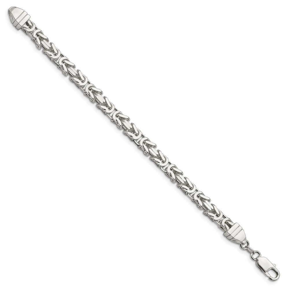 8 Zoll Sterlingsilber 6mm Byzantiner Gliederarmband