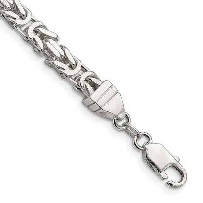 8 Zoll Sterlingsilber 6mm Byzantiner Gliederarmband