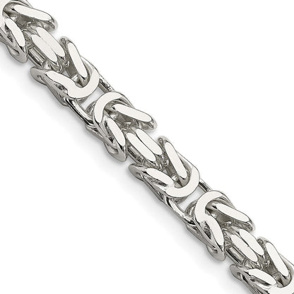 Sterlingsilber 6mm Byzantiner Halskette