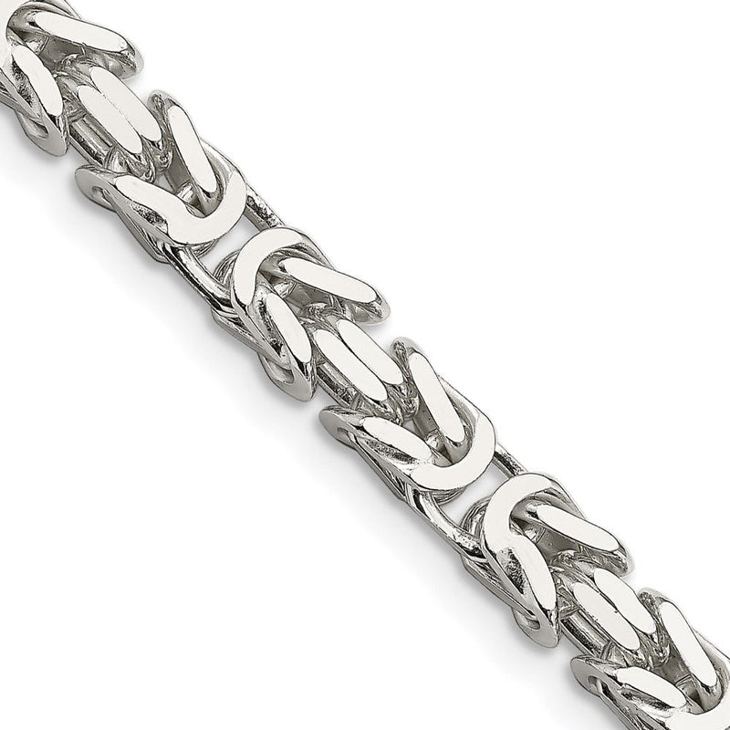 Sterlingsilber 6mm Byzantiner Halskette
