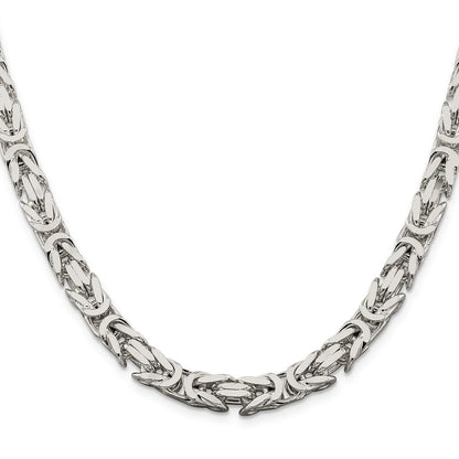 Sterlingsilber 7.5mm Byzantiner Halskette