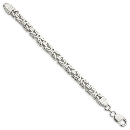 9 Zoll Sterlingsilber 7mm Byzantiner Gliederarmband