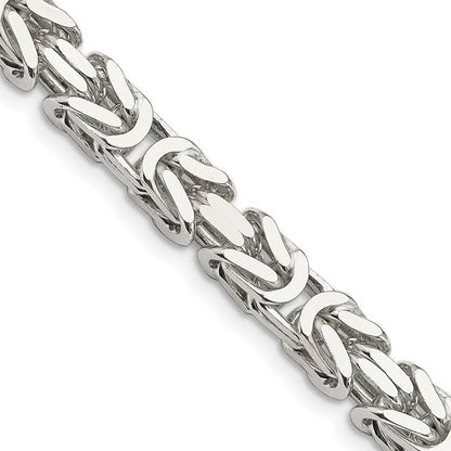 Sterlingsilber 7.5mm Byzantiner Halskette