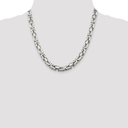 Sterlingsilber 8.25mm Byzantiner Halskette