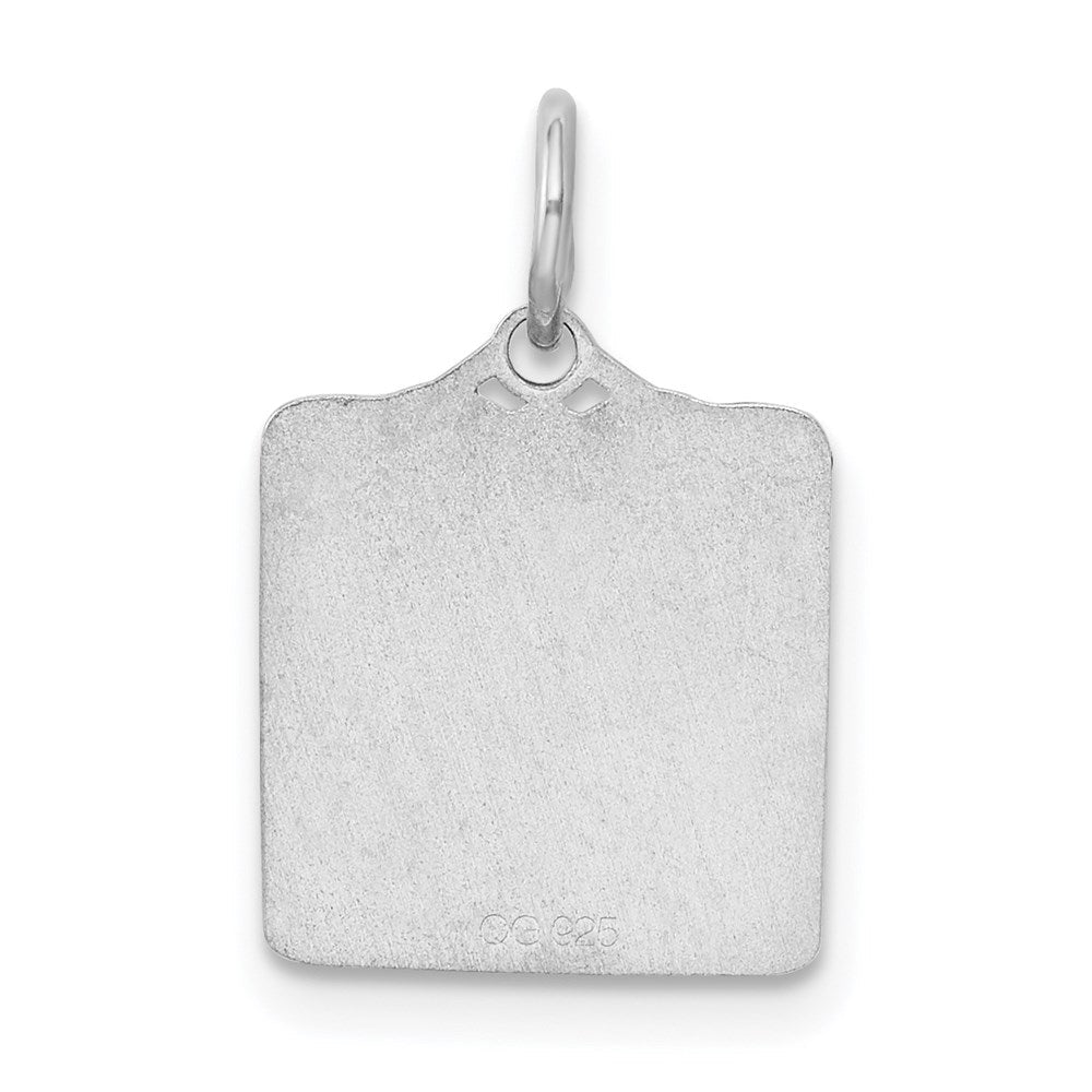 Sterlingsilber Rhodiniert Rosa Birth Certificate Poliert Charm