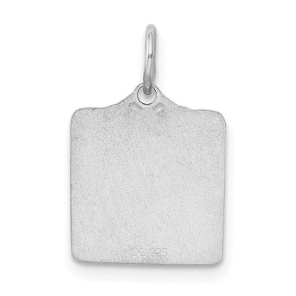 Sterlingsilber Rhodiniert Rosa Birth Certificate Poliert Charm
