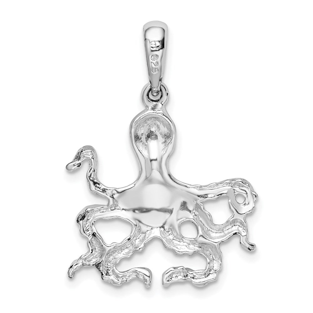 Sterlingsilber De-ani Rhodiniert Poliert Octopus Anhänger