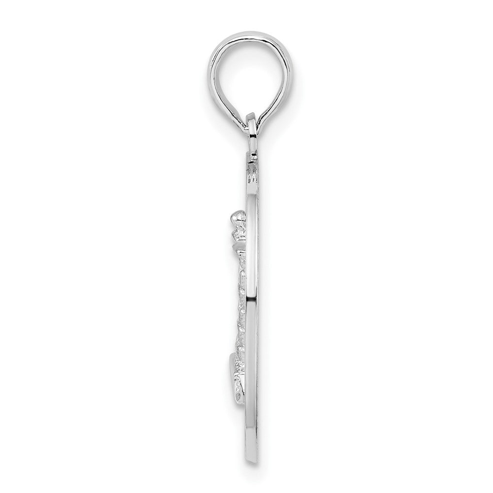 Sterlingsilber De-ani Rhodiniert St. Augustine mit Leuchtturm Kreis Anhänger