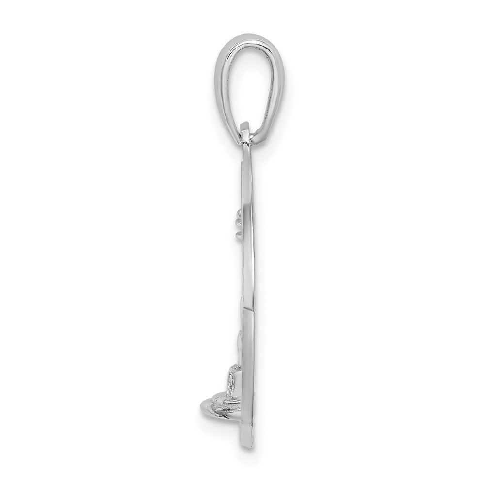 Sterlingsilber De-ani Rhodiniert Cape Cod mit Leuchtturm Kreis Anhänger