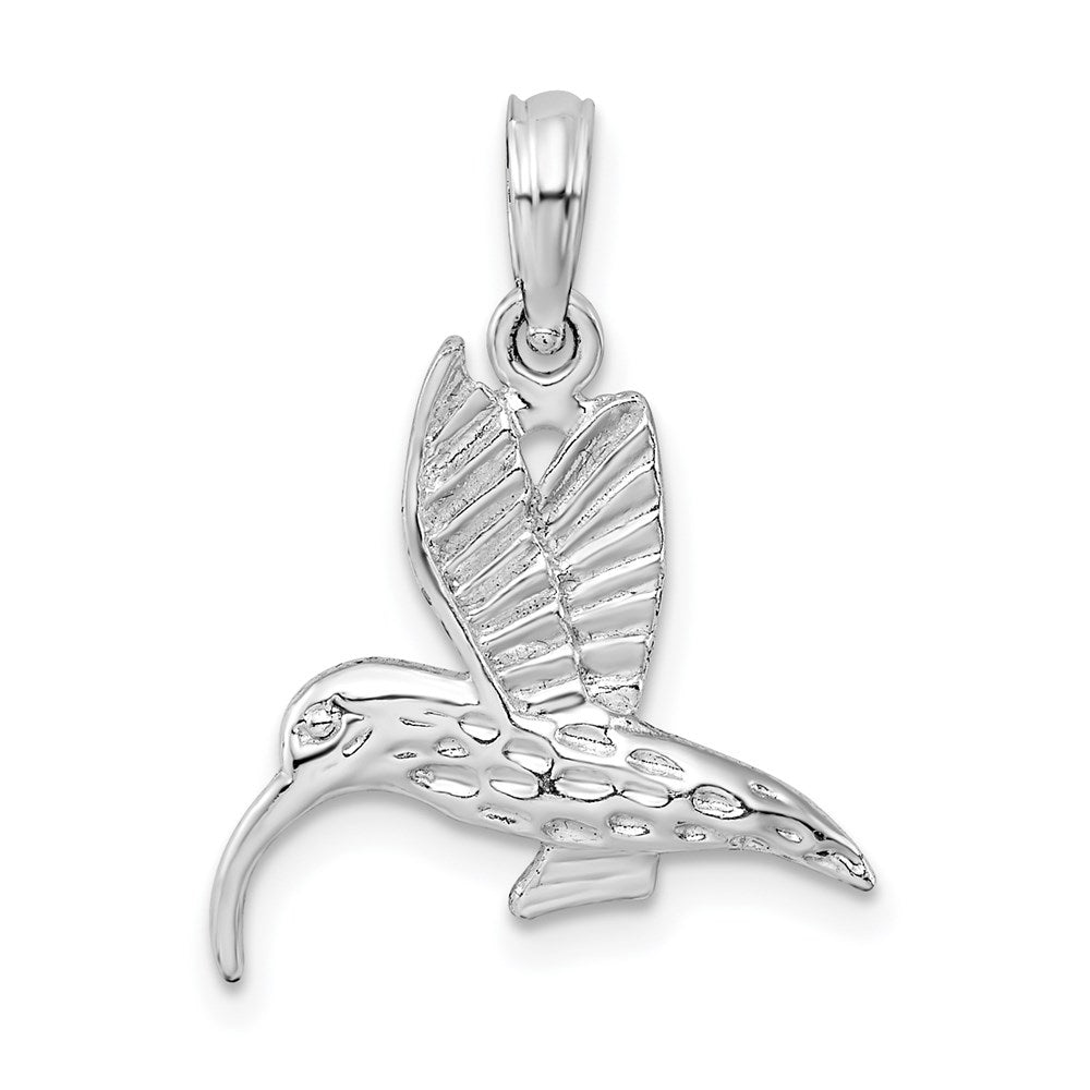 Sterlingsilber De-ani Rhodiniert Poliert Hummingbird Anhänger