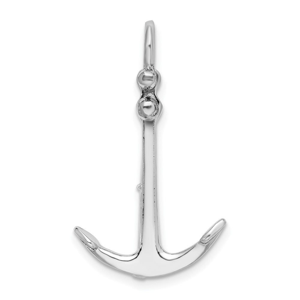 Sterlingsilber De-ani Rhodiniert Poliert 3d 2-piece Beweglich Kedge Anker