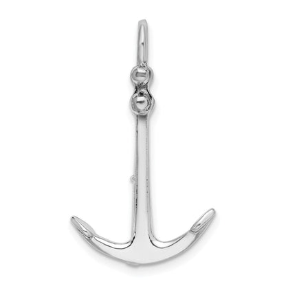 Sterlingsilber De-ani Rhodiniert Poliert 3d 2-piece Beweglich Kedge Anker