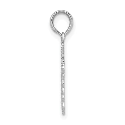 Sterlingsilber De-ani Rhodiniert Poliert Lace Zierde Kreuz Anhänger