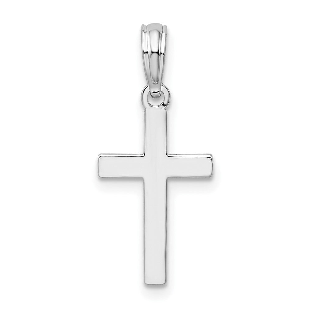 Sterlingsilber De-ani Rhodiniert Poliert Kreuz Anhänger