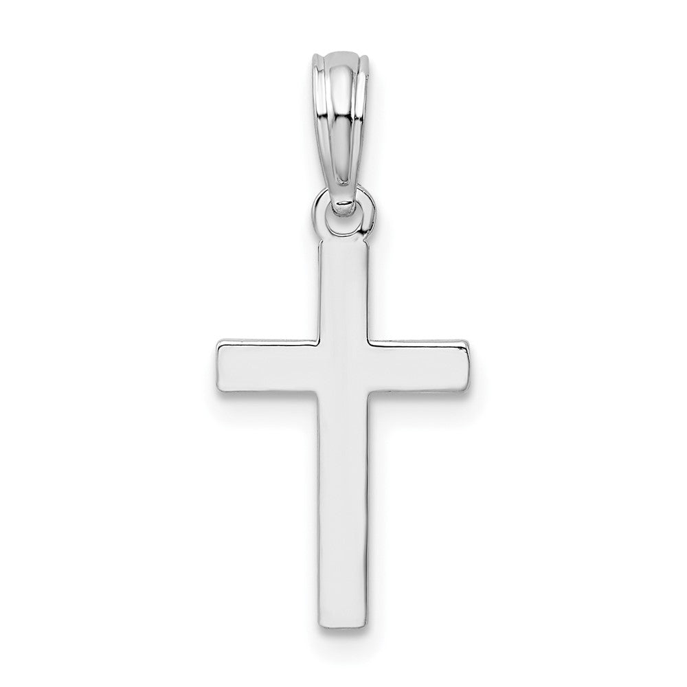 Sterlingsilber De-ani Rhodiniert Poliert Kreuz Anhänger