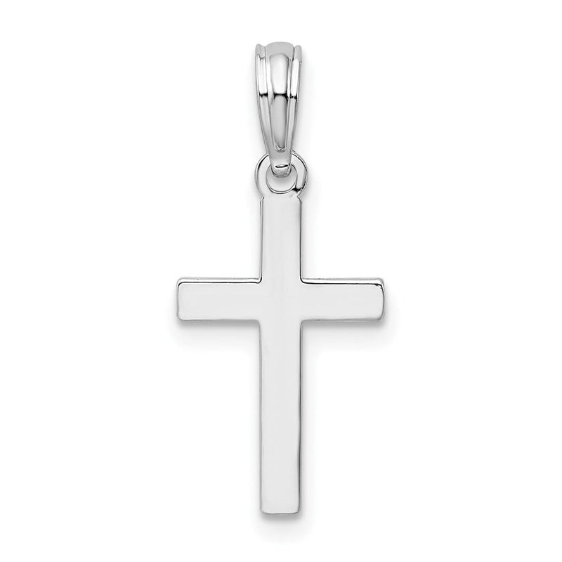 Sterlingsilber De-ani Rhodiniert Poliert Kreuz Anhänger