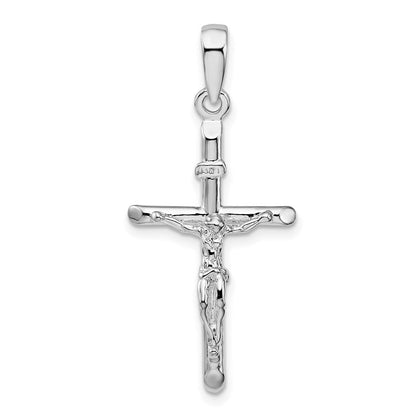 Sterlingsilber De-ani Rhodiniert Poliert Kruzifix Kreuz Anhänger