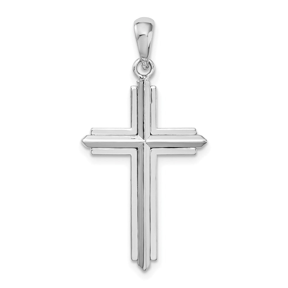 Sterlingsilber De-ani Rhodiniert Passion Kreuz mit Rahmen Anhänger