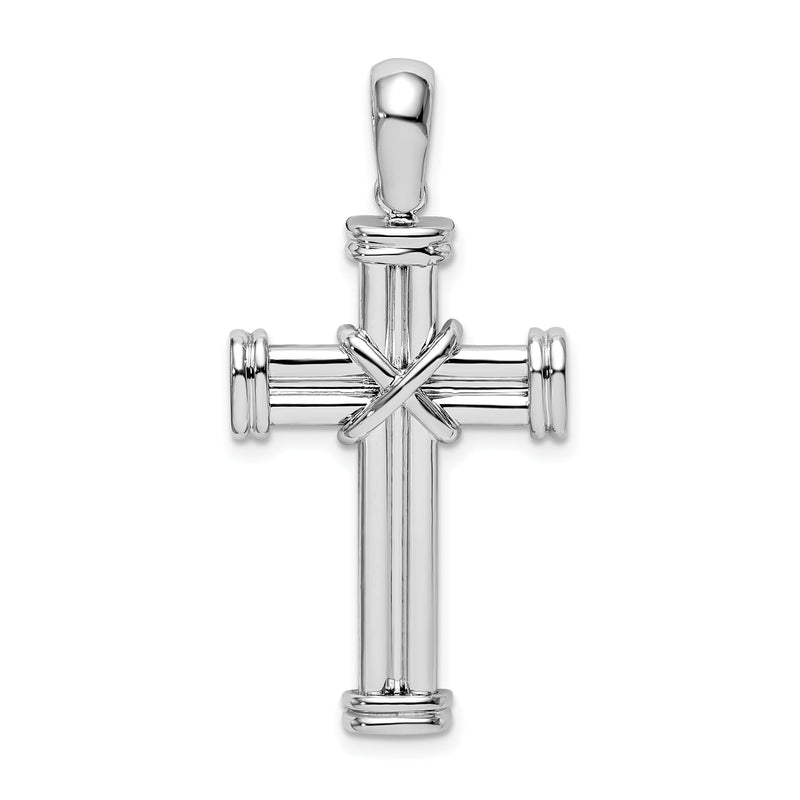 Sterlingsilber De-ani mit Endcaps und X-center Lateinisch Kreuz Anhänger