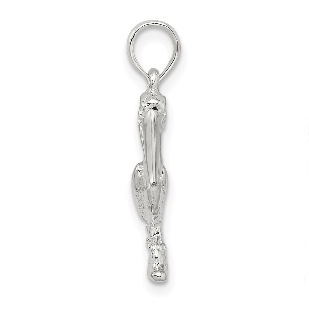 Sterlingsilber De-ani Klein 3d Standing Beweglich Mouth Pelican Anhänger