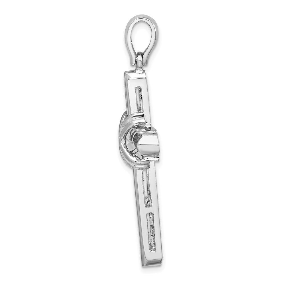 Sterlingsilber De-ani Klein Abgerundet X-center mit Rahmen Kreuz Anhänger