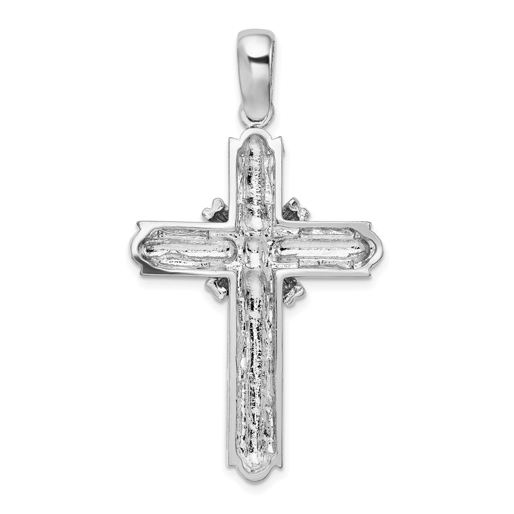 Sterlingsilber De-ani Klein Abgerundet X-center mit Rahmen Kreuz Anhänger
