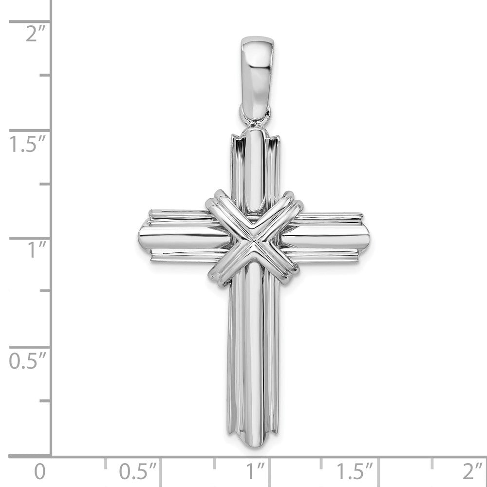 Sterlingsilber De-ani Klein Abgerundet X-center mit Rahmen Kreuz Anhänger