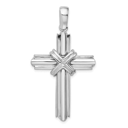 Sterlingsilber De-ani Klein Abgerundet X-center mit Rahmen Kreuz Anhänger