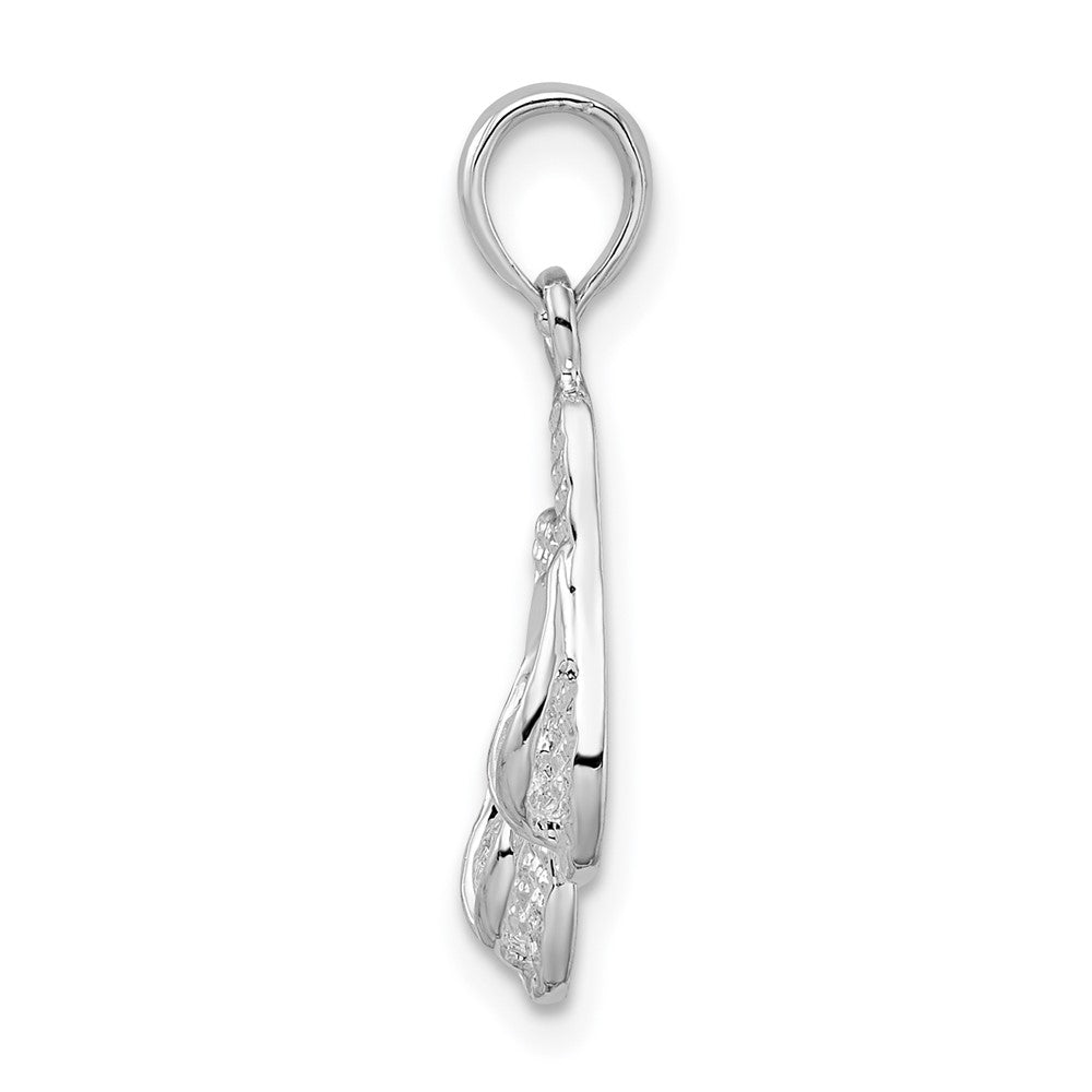 Sterlingsilber De-ani Rhodiniert Antigua W.i. 3d Flip Flops Anhänger