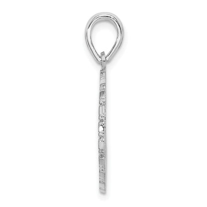 Sterlingsilber De-ani Rhodiniert Jamaica mit Palme Baum Ausgeschnitten Plättchen Anhänger
