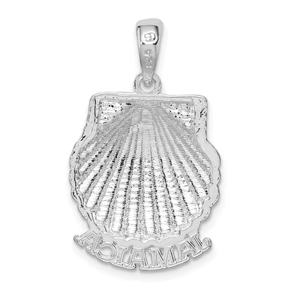 Sterlingsilber De-ani Rhodiniert Poliert Jamaica Muschel Anhänger