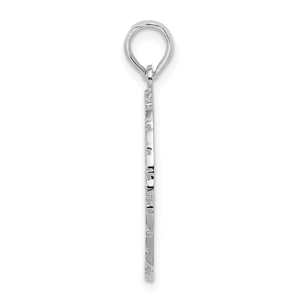 Sterlingsilber De-ani Rhodiniert Jamaica Oval Vogel und Blume Anhänger