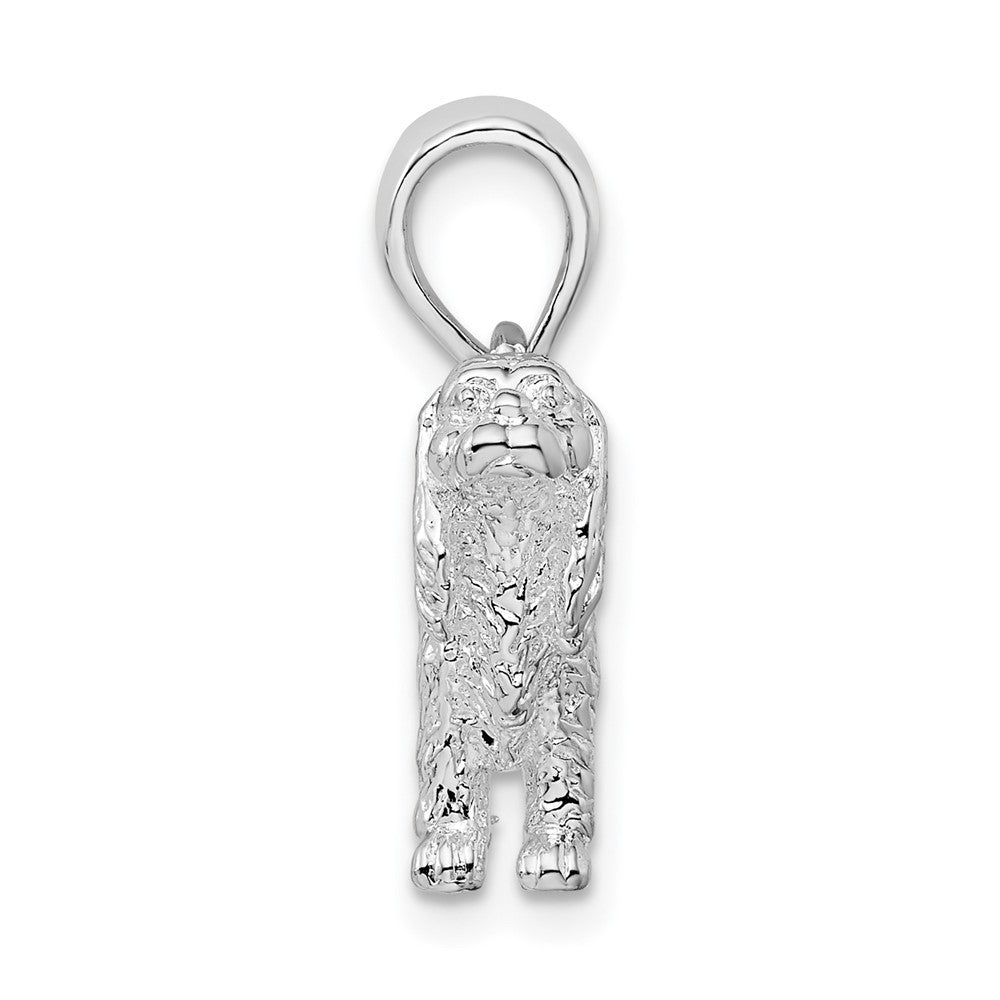 Sterlingsilber De-ani Rhodiniert 3d Cavalier King Charles Spaniel Anhänger