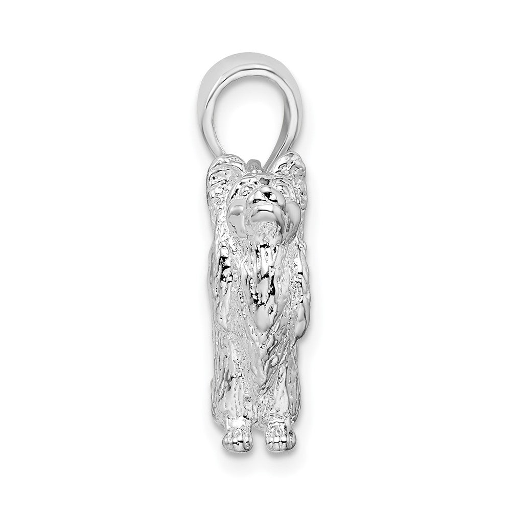 Sterlingsilber De-ani Rhodiniert Strukturiert 3d Papillon Hund Anhänger
