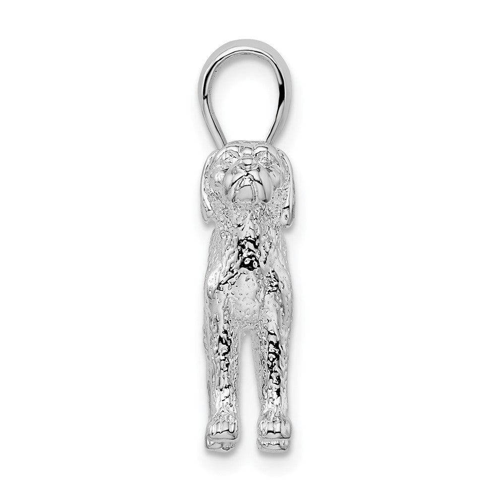 Sterlingsilber De-ani Rhodiniert Strukturiert 3d English Pointer Hund Anhänger