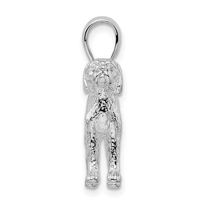 Sterlingsilber De-ani Rhodiniert Strukturiert 3d English Pointer Hund Anhänger