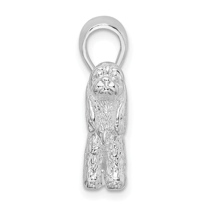 Sterlingsilber De-ani Rhodiniert Strukturiert 3d Cocker Spaniel Anhänger