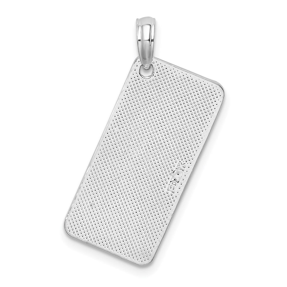Sterlingsilber De-ani Rhodiniert St. Thomas License Platte Anhänger