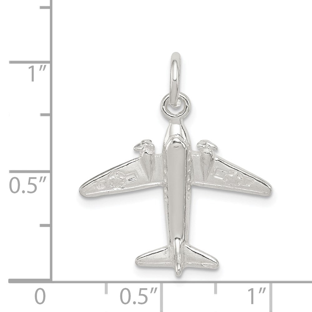 Sterlingsilber Jet Charm