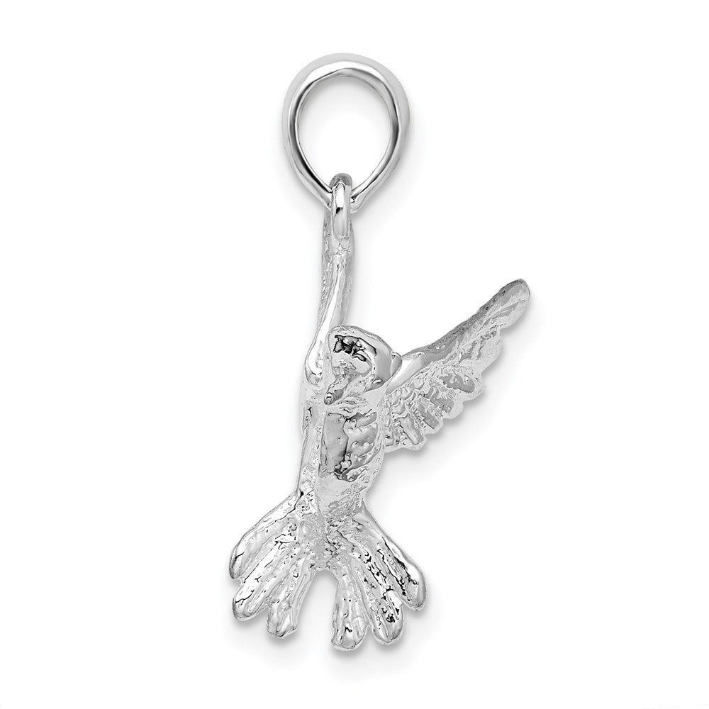 Sterlingsilber De-ani Rhodiniert Poliert Hummingbird Anhänger