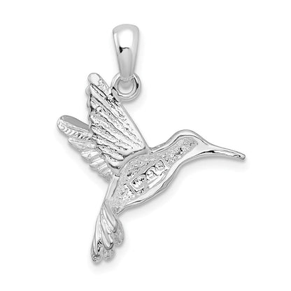 Sterlingsilber De-ani Rhodiniert Poliert Hummingbird Anhänger