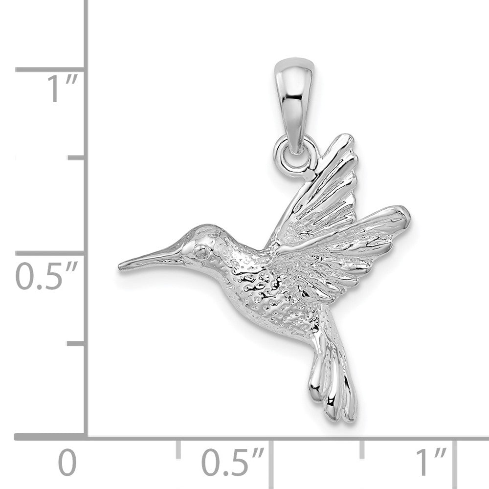 Sterlingsilber De-ani Rhodiniert Poliert Hummingbird Anhänger