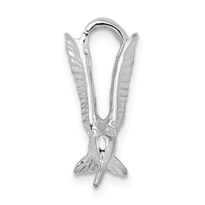 Sterlingsilber De-ani Rhodiniert Poliert 3d Hummingbird Anhänger