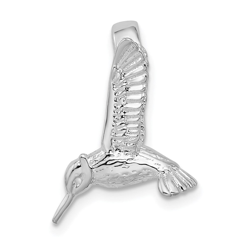 Sterlingsilber De-ani Rhodiniert Poliert 3d Hummingbird Anhänger