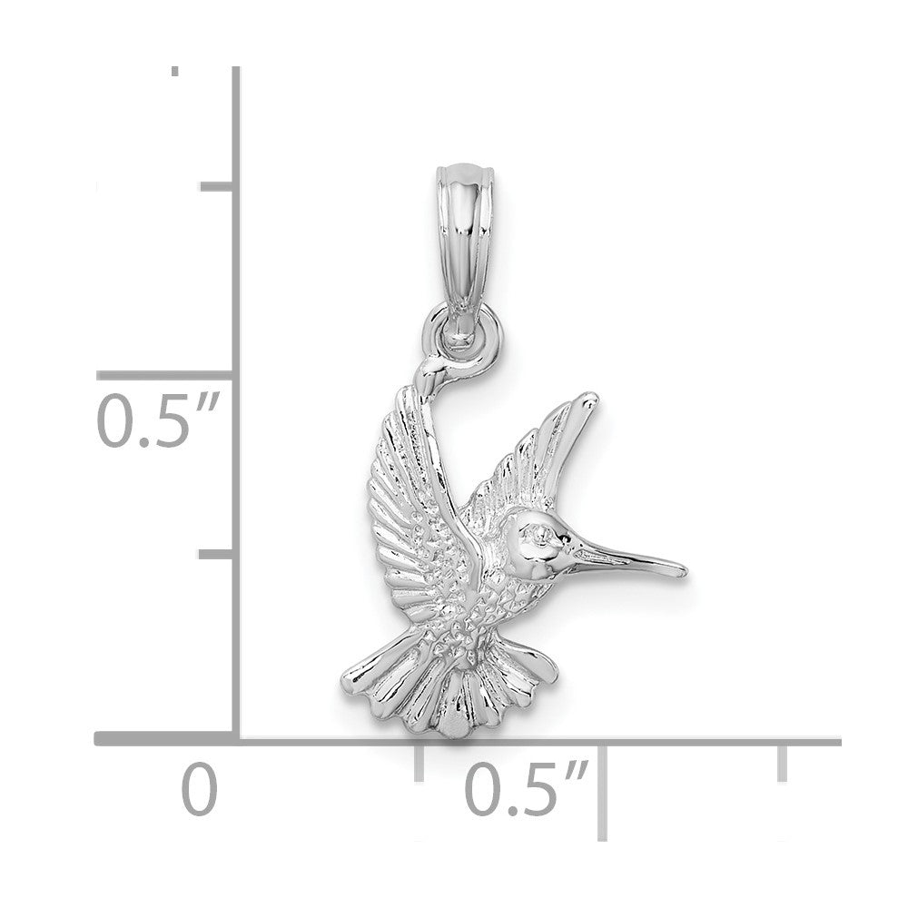 Sterlingsilber De-ani Rhodiniert Poliert Hummingbird Anhänger