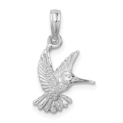 Sterlingsilber De-ani Rhodiniert Poliert Hummingbird Anhänger